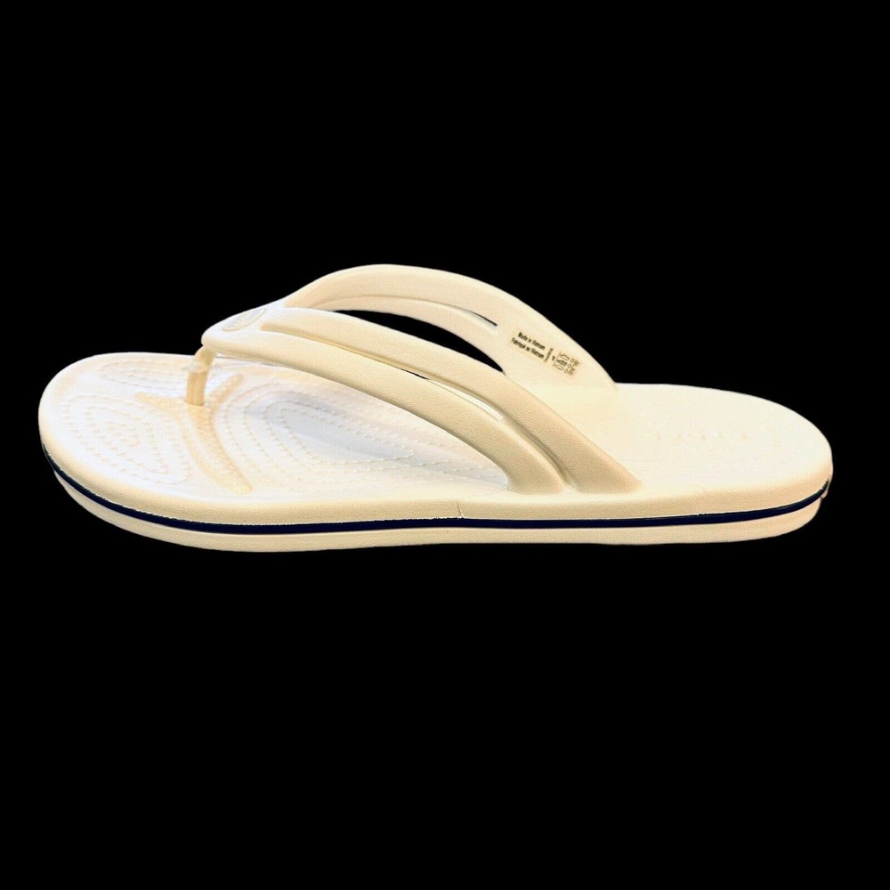 Crocs Unisex White Sandals Crocband Flip Flops Waterproof Slippers Women Size 8